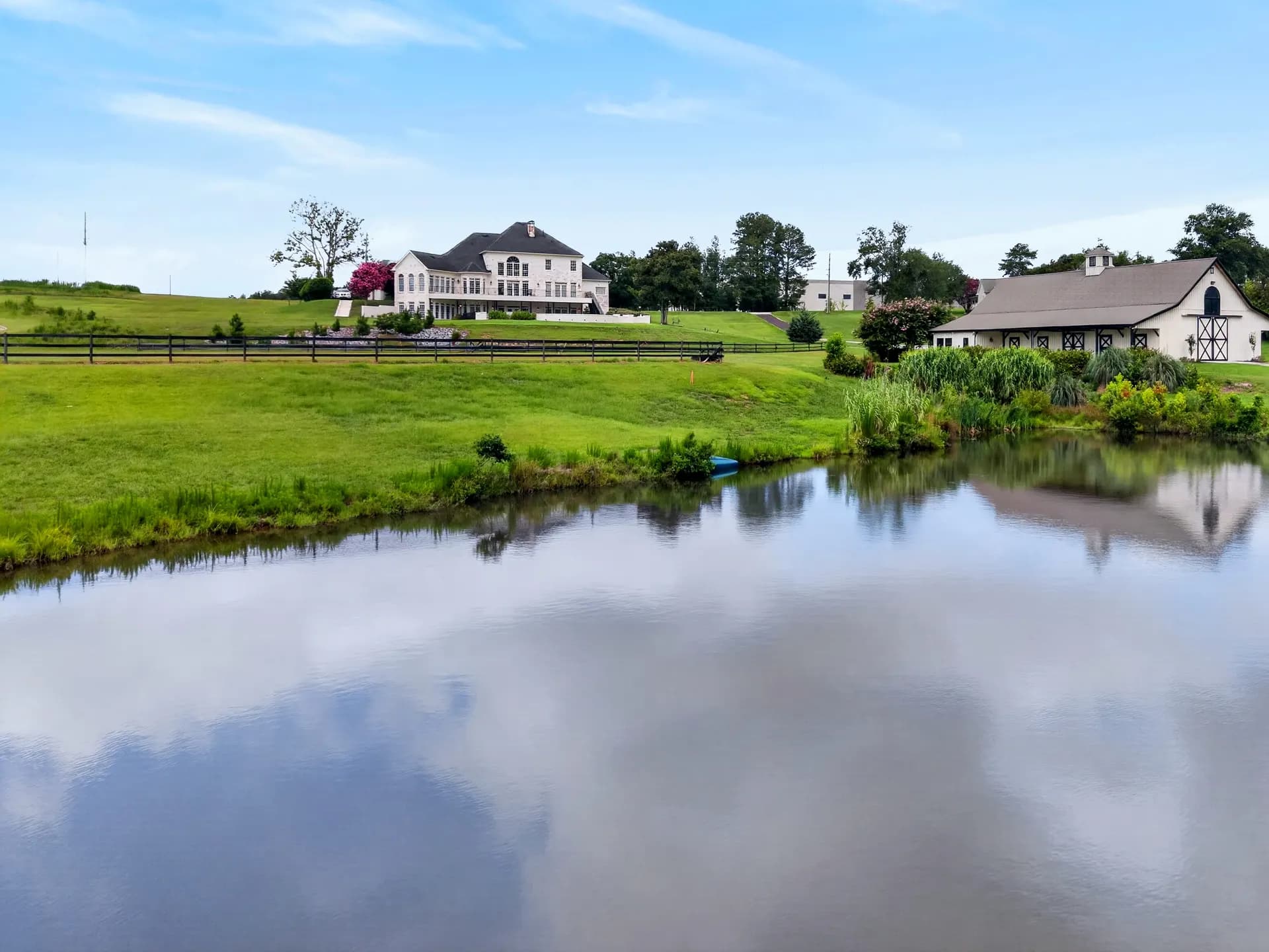 Pond view at White Fallow Estate