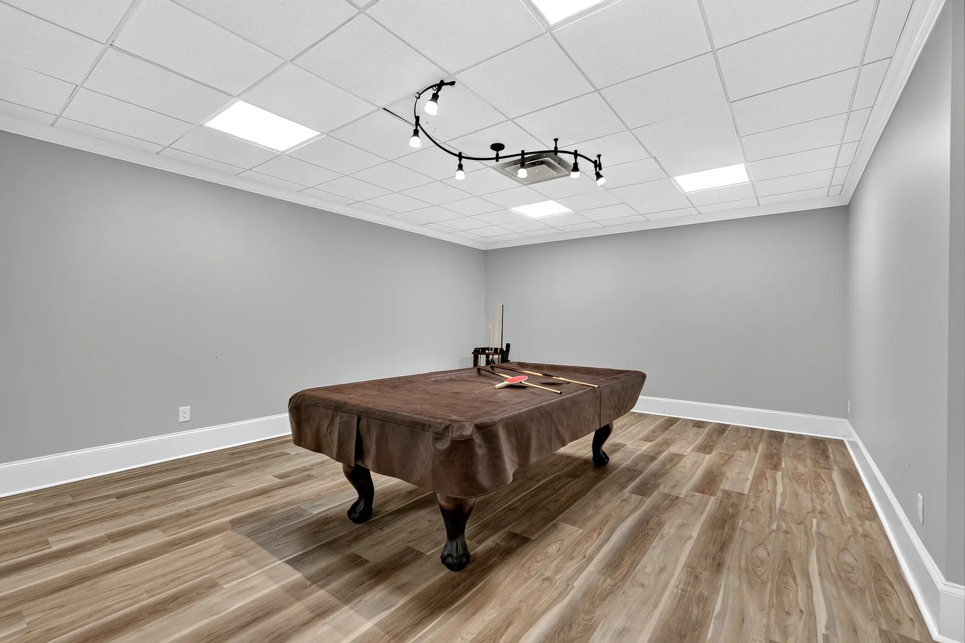 The basement game room