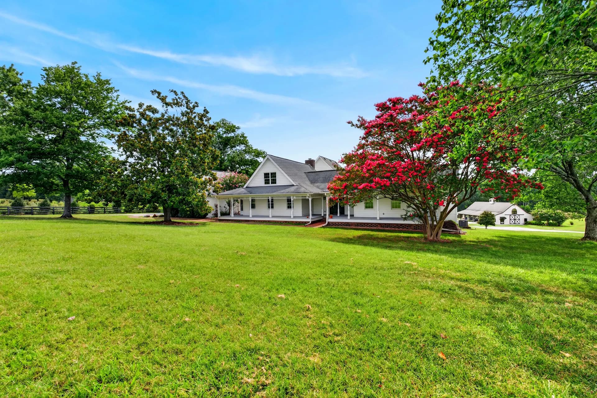 Guest house lawn at White Fallow Estate