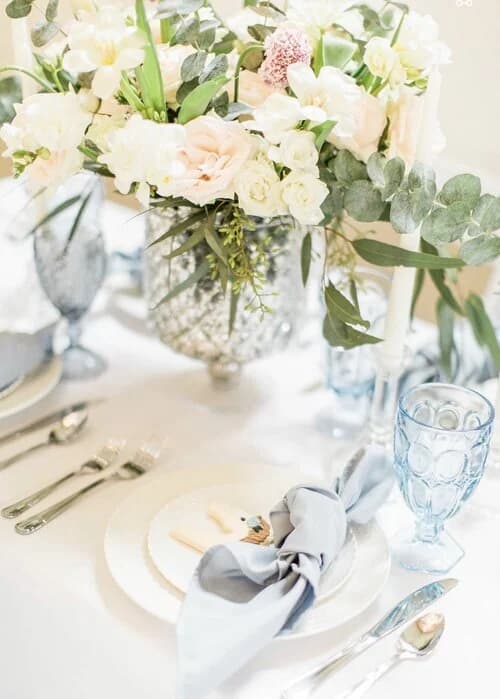 Detail table setting at White Fallow Estate