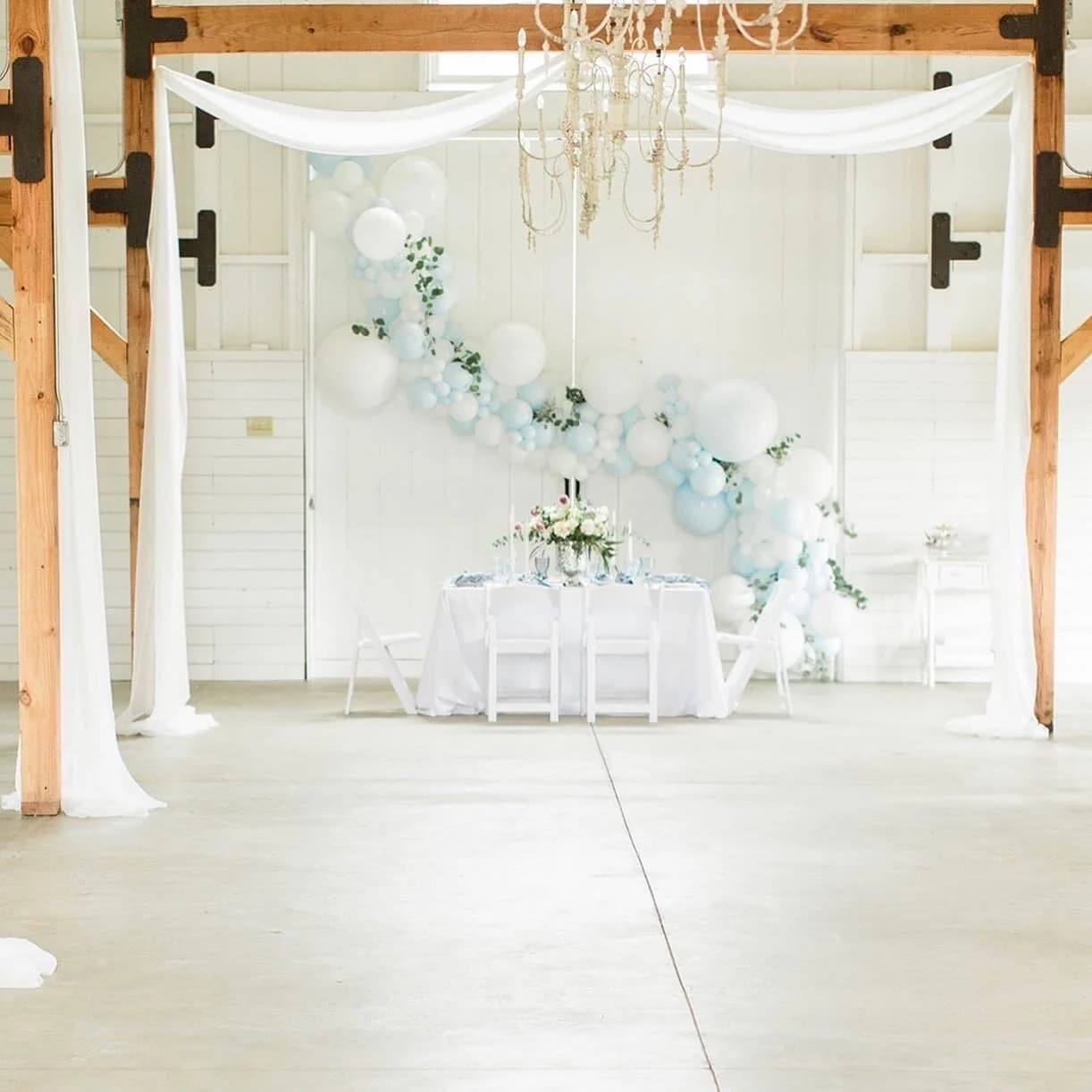 Event balloon arch at White Fallow Estate
