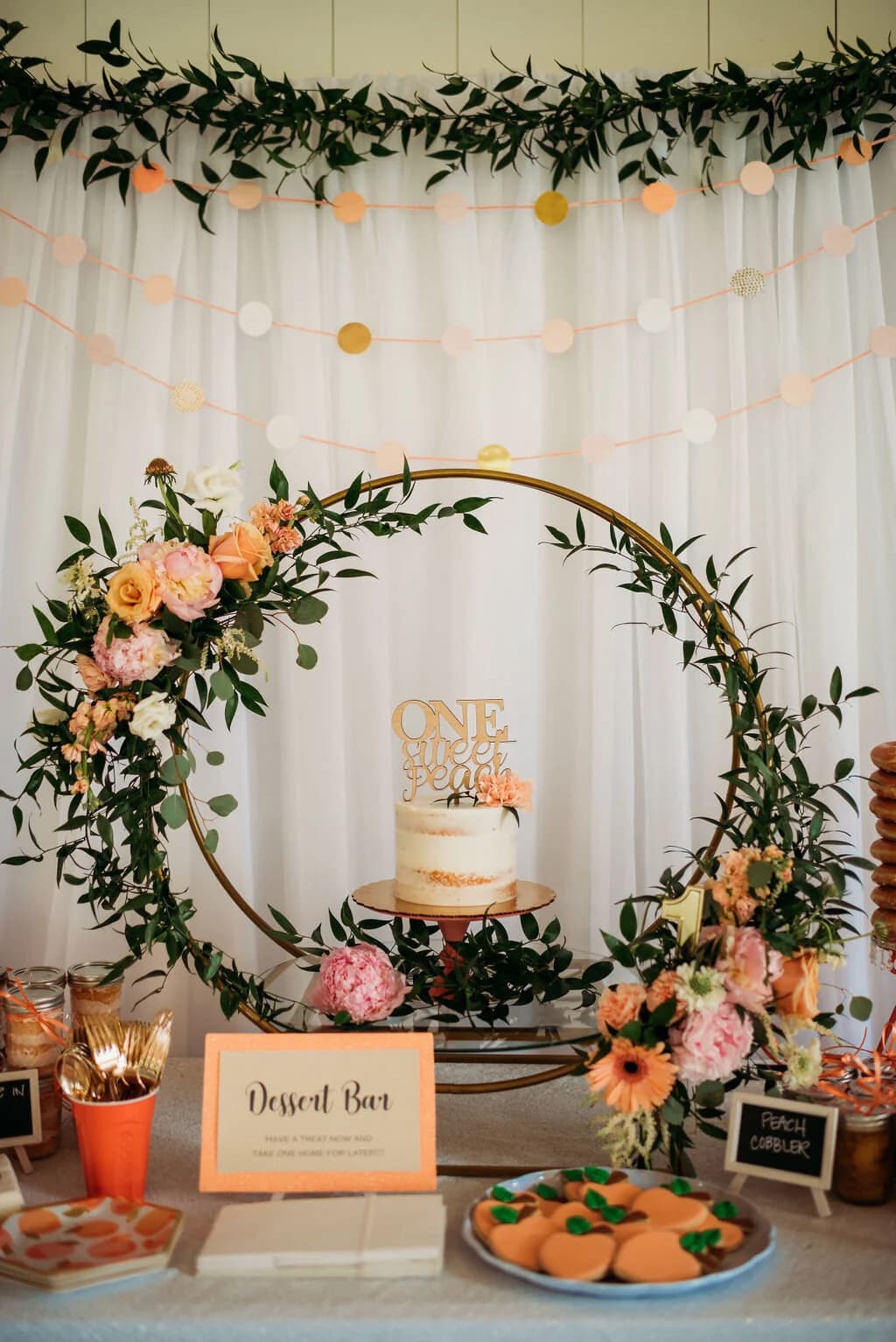 Event dessert bar at White Fallow Estate