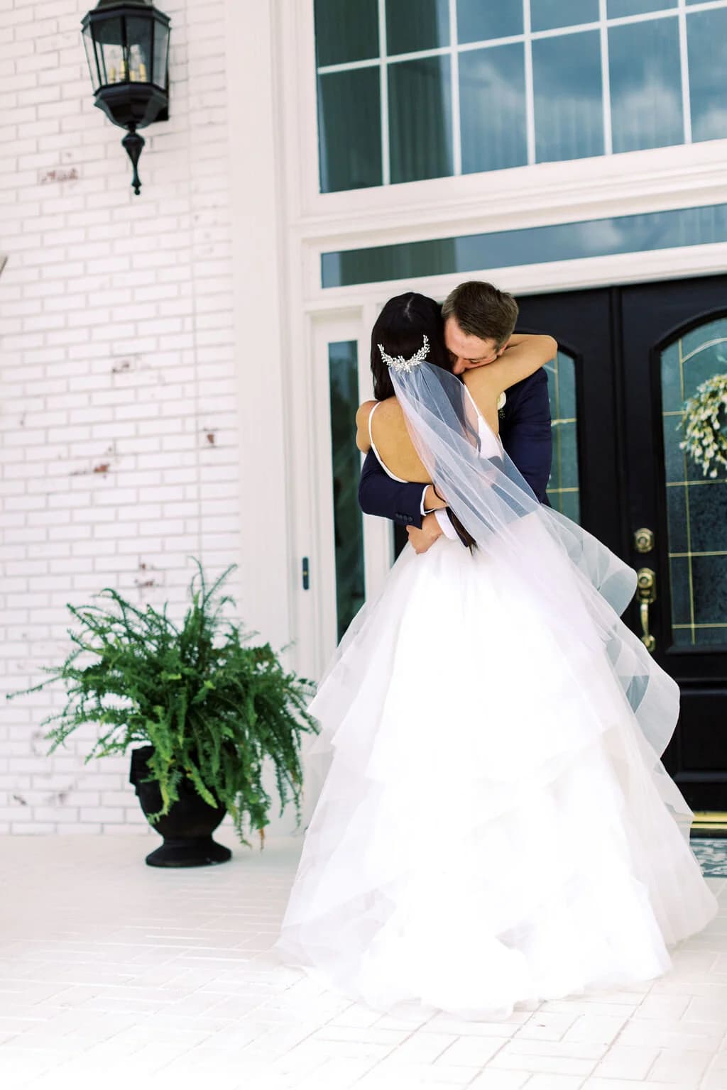 First look embrace at White Fallow Estate