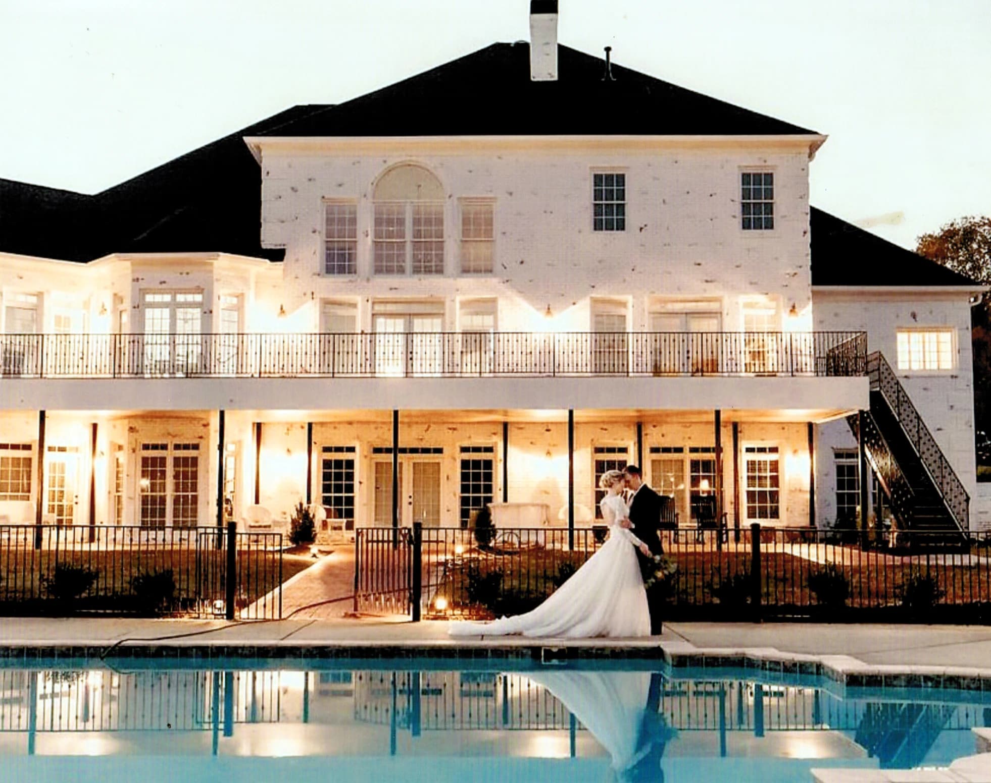 Wedding mansion twilight at White Fallow Estate